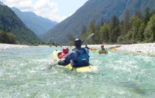 Paddeln auf der Soca